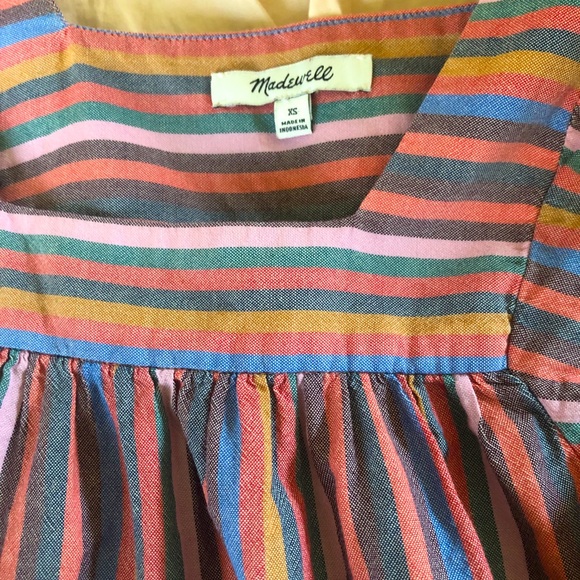 Madewell Butterfly Rainbow Stripe Cotton Top Extra Small - Picture 6 of 8